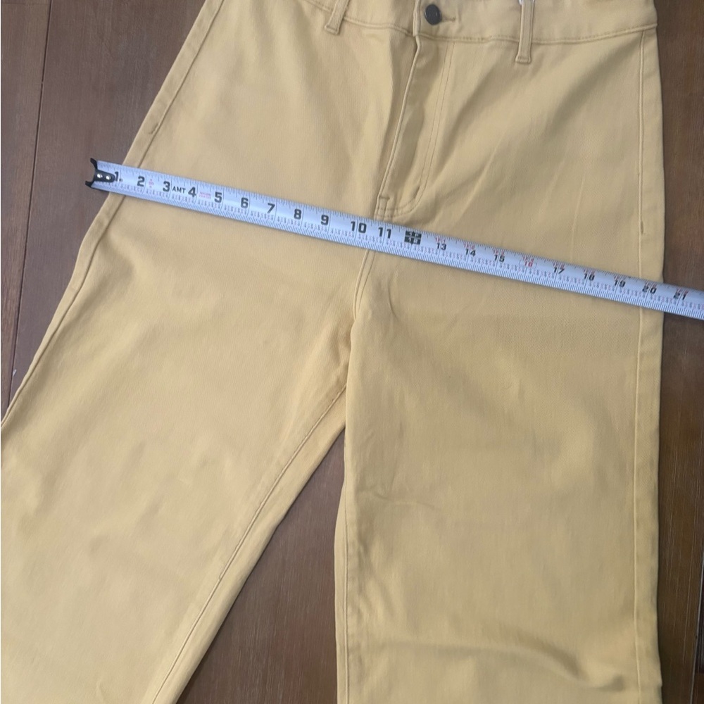 High-Rise Wide Leg Jeans in Mustard Yellow - Picture 7 of 8